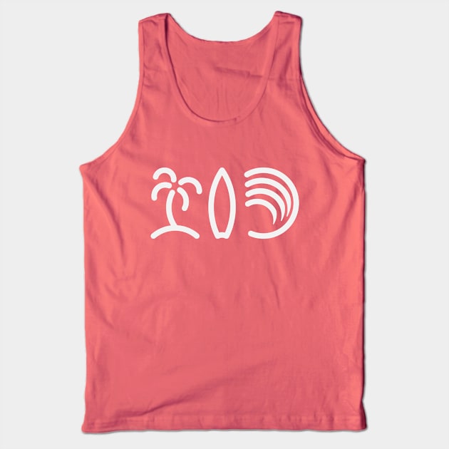 Minimalist Surfing Tank Top by NeverDrewBefore